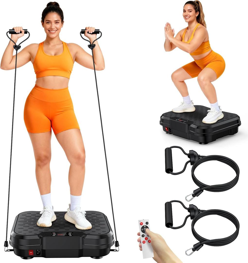Vibration Plate Exercise Machine for Lymphatic Drainage, Vibration Platform for Weight Loss, 400 Lbs Capacity Shake Plate Full Body Workout Vibrate Fitness Platform for Home Women Men