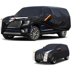 Cotryvox Large SUV Car Cover for GMC Yukon XL 100% Waterproof All Weather, Heavy Duty Outdoor Full Exterior Covers Rain Sun Wind UV Protection.