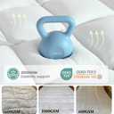 Rainmr Shredded Memory Foam Pillow Top Mattress Topper, 2000GSM Plush Bed Pad for Back Pain Relief, Soft Mattress Topper Twin Size