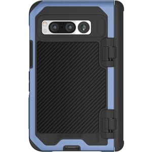 Ghostek ATOMIC slim Clear Google Pixel Fold Case with Aluminum Metal Bumper Premium Rugged Heavy Duty Shockproof Protection Tough Protective Covers Designed for 2023 Google Pixel Fold (7.6in) (Aramid)