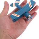 Toyvian Vintage Airplane Decor Metal Aircraft Model Retro Desktop Ornament for Home Office Tabletop Display 3.93X3.54X1.96 Inches