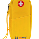 PracMedic Bags Epipen Carry Case Insulated Epi Pens Carrying Case for Epipens, Auvi-Q, Inhaler, Allergy Medication & Diabetes Supply Durable Emergency Medical Pouch for Travel (Yellow)