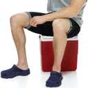 Beslip Comfortable Garden Clogs for Women and Men with Medium Arch Support (5.5-6 Women/4-4.5 Men, Navy Blue)