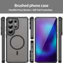 for Magnetic Samsung Galaxy S26 Ultra Case,[Compatible with MagSafe] Full Body Shockproof Protective Case,Wireless Charging,Hard Translucent Matte Phone Cover for Galaxy S26 Ultra (Black)