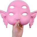 2 x Pink Cosplay Therian Masquerade Half Face Mask DIY Fantastic Cry Baby Mask Costume For Halloween