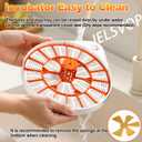 Upgraded Egg Incubators for Hatching Eggs, 12 Egg Incubator with Automatic Egg Turning, Temperature Control & Humidity Display, LED Candler, Incubator for Chicken, Duck, Quail Eggs (Orange)