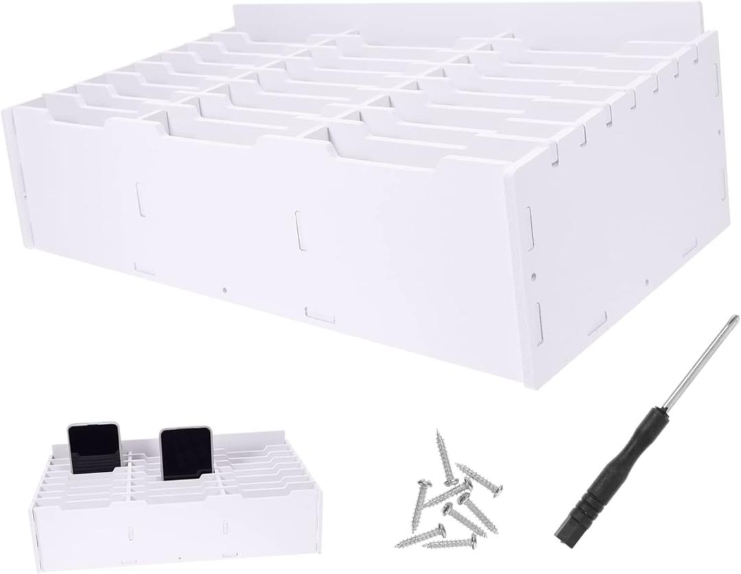 Mobile Phone Storage Box Desktop Storage Bins Greeting Card Display Classroom Mailbox 30 Slots Desktop Phone Holder Cell Phone Holder Classroom Organizer White Office Grid Wpc (39X20.7CM)