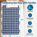 35" x 60" Waterproof Bed Pads with 8 Handles, Positioning Bed Pad for Incontinence, Reusable Bed Underpads, Washable Pads for Adult, Elderly, Bedwet Kids, Bedridden