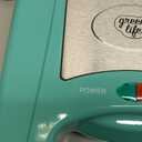 GreenLife Electric Waffle Sandwich Maker, Toaster, Panini Press with Healthy Ceramic Nonstick Plates, Perfect for Tuna Melts, Crispy Rice, Grilled Cheese, LED Indicator Light, PFAS-Free, Turquoise