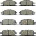 ALADICHE Front Rear Brake Pads Compatible with 2013-2017 Nissan Pathfinder,for 2014-2017 Infiniti QX60,for 2013 Infiniti JX35 (D1415 D1649)