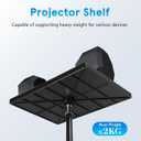 DOITOOL Projector Stand Tripod - 44.88 Inch Height Adjustable Laptop Tripod Projector Stand Laptop Holder with Tray for Office Home Stage Movie Equiqment (Tray Size: 7.09 x 9.84Inch) (114.00X37.00X37.00CM, Black)