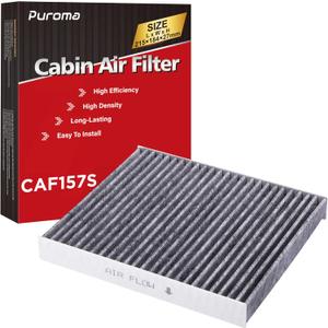 Puroma 1 Pack Cabin Air Filter with Activated Carbon, Replacement for CP157, CF12157, Select Lexus, Mazda, Subaru and Toyota Avalon, Camry, Corolla, Highlander, Prius, RAV4, Sienna, Venza