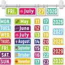 3 x 2-in-1 Magnetic Flip Calendar for Classroom with Optional Adhesive Fixation