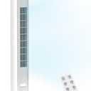 ZAFRO Tower Fan for Bedroom, 90 Oscillating Fan with 12H Timer, 37Standing Fans with Remote, Bladeless Fan with 4 Modes & 3 Speeds, White