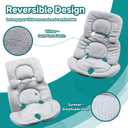 Infant Car Seat Insert Compatible with Nuna Pipa, Carseat Insert Support for Infant, Soft Head and Body Support, Reversible Design Cushion Pad, Non-Slip, for Car Seats, Swing and Strollers, Gray