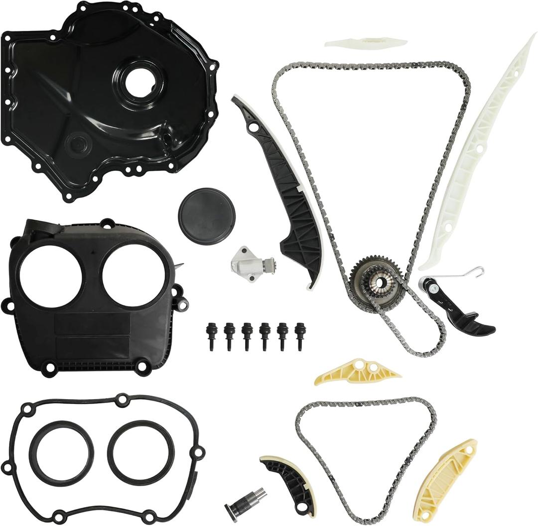 EA888 1.8 2.0 Timing Chain Kit w/Upper Lower Timing Cover Fit For Audi A3 A4 A5 A6 A7 Q3 Q5 Q7 S3 TT VW Arteon Golf Tiguan CC Eos GTI Gen 3 TFSI TSI 1.8T 2.0T 2015-2021 06H105209AT