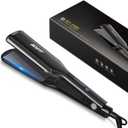 Professional Hair Straightener, 2.16'' Extra-Large Floating Titanium Flat Iron, Anti-Static 30s Instant Heating Straightening Iron with 5 Adjustable for All Hair Types