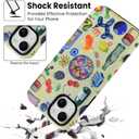 SOKAD Magnetic Summer Collage Phone Case for iPhone 15, Cute Fruits Drinks Collage Pattern Compatible with Magsafe Matte Protective Case Cover with Screen Protector for Girls Women