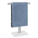 BathAce Hand Towel Holder, T-Shape Hand Towel Stand for Bathroom, Hand Towel Rack Bar Standing for Vanity Kitchen Countertop, 304 Stainless Steel (Marble Base, Brushed)