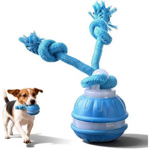 Interactive Dog Toy, Smart Automatic Rolling Moving Dog Toy Ball, Durable Puppy Chew Toys for Small Medium Dogs for Boredom, Anxiety Relief, Daily Training (Blue)