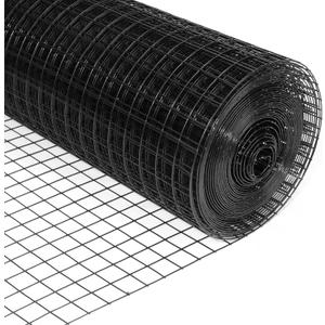 5'x50' Hardware Cloth 19 Gauge Black Vinyl Coated Welded Fence Mesh for Home and Garden Fence and Home Improvement Project
