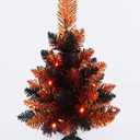 Tabletop Christmas Tree Mini Small 18 inches Christmas Trees Artificial Classic Tinsel Feather Tree Tabletop Christmas Decor Halloween Collection