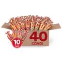 Popcornopolis Gourmet Popcorn Mini Cones Variety Pack  10 Each of Zebra, Cheddar Cheese, Caramel & Kettle Corn Popcorn, Great for Gifting, Parties & Snacks, (40-Count Case)