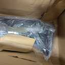 16 Pack - 6 inch Black Hidden L Shelf Bracket (1/5 Inch Thicked) Iron Floating Shelf Brackets Rustic Industrial Metal Brackets for Shelf Support