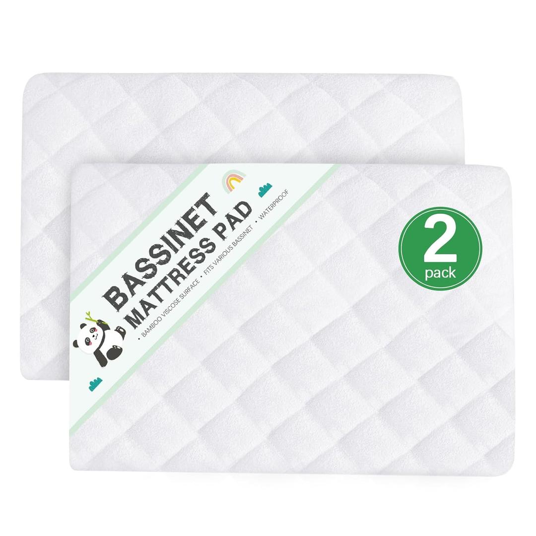 Waterproof Bassinet Mattress Protector, Fit for Airclub Bedside Bassinet, Ultra Soft Breathable, Washer & Dryer (22x36 Inch)