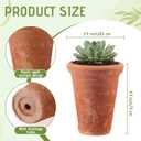 Maxdot 4 Packs Aged Terracotta Pots 4.3 x 3.4'' Terracotta Planter Small Rustic Clay Pots for Plants Flower Cactus Succulent Garden Home Indoor Outdoor Decor, Distressed Finish Style