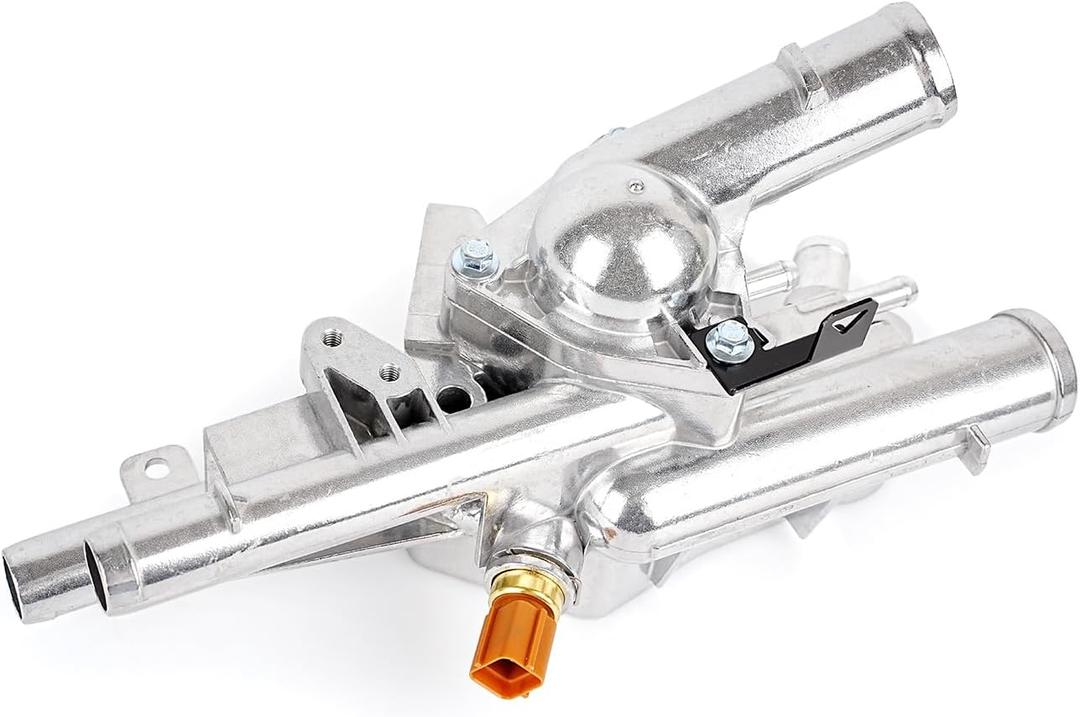 Aluminum Thermostat Housing Assembly for Hyundai Santa Fe Sport Sonata Tucson for Kia Optima Sorento Sportage 2010 2011 2012 2013 2014 2015 2016 2.4L L4 Replaces 256002G500 25600-2G500 9025128