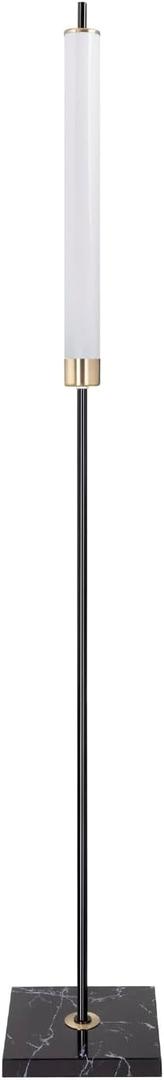 HarvestLand floor lamp, 56" LED standing light 16W 3000K Modern Marble Lamp with 50,000-Hour LED, Black & Brass standing lamp, minimalist lights for bedroom, living room lighting, Office Corner,1 Pack
