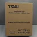 TQVAI Kitchen Dish Drainer Rack with Drying Board and Full-Mesh Silverware Utensils Holder, Black