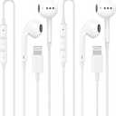 2Pack Wired Headphones for iPhone with Builtin Mic & Volume Control (Plug&Play),Apple Earbuds with Lightning Connector Compatible for iPhone 14/13/12/11/XR/XS/X/8/7/Pro Max【MFI Certified Earphones】