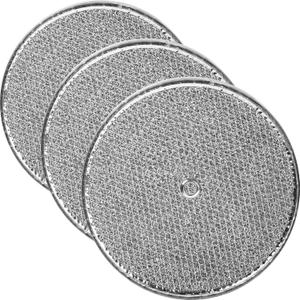 (3-Pack) Calvana 9-1/2" Round x 3/32" Aluminum Grease Filters with Center Hole, Range Hood Filter, Kitchen Exhaust Fan Filters Replacement