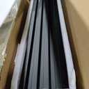 WPC Slat Wall Paneling, Modern Accent 3D Wall Panels, 8-Piece 94.5" x 6.6" TV Wall Panel, Bedroom, Living Room, Matte Black