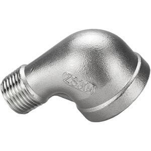 Stainless Steel Reducer Elbow, 1/4" 3/8" 1/2" 3/4" 1" 1-1/4" Female to Male 90 Degree SS304 Elbow Connector Pipe Fittings, 1pcs(1/2" to 3/8")