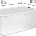 Sterilite 4-Pack Ultra Latching Box, Storage Bins with Lids, Clear Plastic, 116 Quart - Heavy-Duty Organizing Containers for Closet, Bathroom, and Office