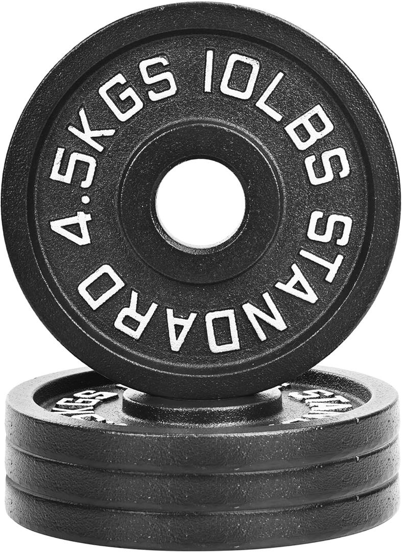 Fitvids 2-Inch Olympic Cast Iron Weight Plate for Strength Training & Weightlifting, Multiple Sizes