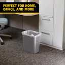 Rubbermaid Commercial Products Resin Wastebasket/Trash Can, 7-Gallon/28-Quart, Gray, Plastic, for Bedroom/Bathroom/Office, Fits Under Desk/Sink/Cabinet