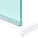Shower Door Bottom Seal Strip, 2PCS Seal Strip, Ultra Clear PVC, 36" Length, Fits 10mm Thick Glass, Prevents Leaks, Easy Installation, No Adhesive Required (Ultra Clear, 36in for 3/8"(10mm) Door)