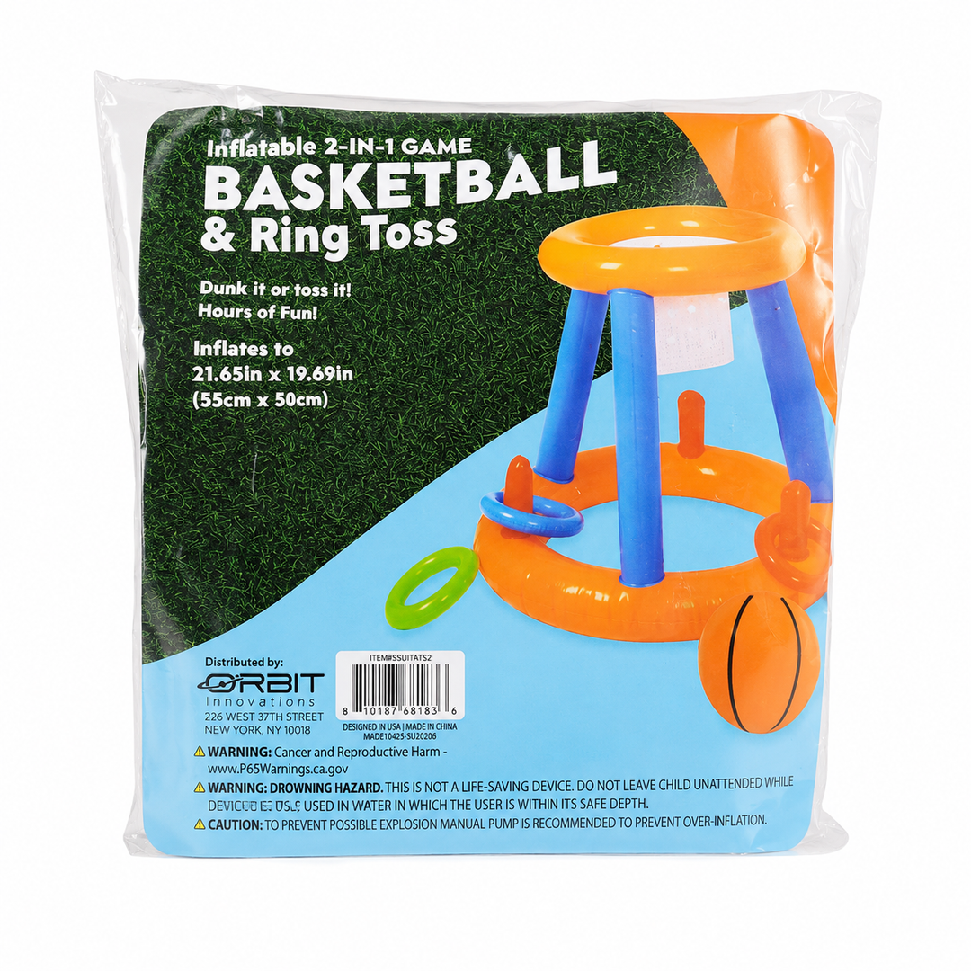 Pool Toys Games Set-Inflatable Pool Basketball Hoops, Floating Swimming Game Toy, Swimming Pool Game for Kids and Adults, Backyard Beach Summer Toys