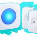 Wireless Doorbell Waterproof 1200 feet Door Bell with 2 Buttons with Different Tones Operating at 36 Melodies 4 Volume levels Flash Light 1 Receiver 2 Button White JSIEEM