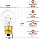 Lava Lamp Bulb 25 Watt, E17 Intermediate Base,The Lava Original Replacement for 14.5-Inch Lava Lamp, Soft Warm White Glow, Long Life, High Temp Resistance, High-Output Heat S11 (6PC-25W)