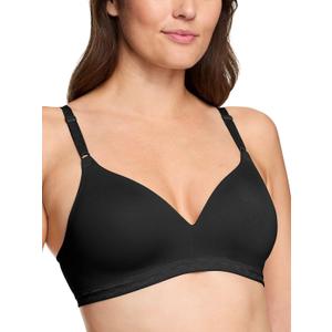 Warner's Women's Blissful Benefits Super Soft Wireless Lightly Lined Comfort Bra Rm1691w, Black, 34B