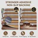 4PC Stair Treads Non-Slip Washable Peel and Stick Stair Treads for Wooden Steps Indoor Reusable Stair Carpet Treads Adhesive Stair-Runner Rugs for Kids and Dogs Elder8"x30" Brown