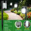 Mancra Solar Pathway Lights Outdoor, 10 Pack Metal & Glass Solar Lights Outdoor Waterproof Landscape Path Lights, Cool White