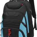 Boavan Laptop Backpack for men, 17.3 inch Laptop Bag with USB Port, Waterproof Travel Work Backpack Purse, Anti-Theft Teacher Nurse Doctor Casual Bookbags Office Business backpackBlack&Sky Blue