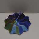 Expanded Sensory Fidget Star with Handle  Visually Captivating and Satisfyingly Noisy! (Red - Yellow - Blue, Large)