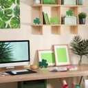 COCHIE Shamrock St Patricks Day Decorations, Wooden St. Patrick's Day Tiered Tray Decor Set of 4, Green Clover Saint Patrick Day Table Top Decoration for Home, Shelf, Door, Office Party (Retro)